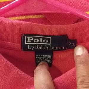 Polo solid color like redish orange nice collard s